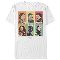 STAR WARS Men's Rogue One Rebellion Hero Color Strip Graphic T-Shirt