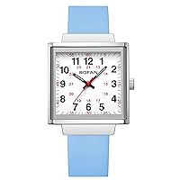 Waterproof Nurse Watch for Nurses,Medical Professionals,Students,Doctors with Easy to Read Square Dials,Second Hand and 24 Hours,Comfortable Breathable Silicone Strap.