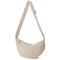 JOCMIC Nylon Dumpling Bag Crescent Bag for Women Waterproof and Lightweight Cross body Bag Storage Dumpling Crossbody Bag with Adjustable Shoulder Strap
