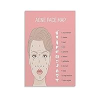 OEKOJK Beauty Poster Acne Type Guide Poster (1) Canvas Painting Posters And Prints Wall Art Pictures for Living Room Bedroom Decor 20x30inch(50x75cm) Unframe-style