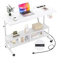 Height Adjustable Standing Desk with Power Outlets, 47