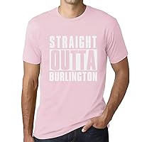 Men's Graphic T-Shirt Straight Outta Burlington Short Sleeve Tee-Shirt Vintage Birthday Gift Novelty Tshirt
