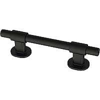 P44364-FB-B Bar Adjusta-Pull Adjustable 1-3/8 to 4 in. (35-102 mm) Matte Black Cabinet Drawer Pull (5-Pack)