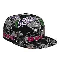Baseball Cap Suicide Hiphop Boys Flat Bill Brim Snapback Hats Adjustable Hip Hop Hat Dad Hat Trucker Hats for Women Men Black