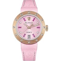 Cuscinetto Lady Womens Analogue Quartz Watch with Calfskin Bracelet TLF-A05-4, pink