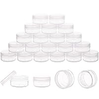 Tiny Cosmetic Containers, 10 Gram 20Pcs Sample Containers with Lids, BPA Free Clear Sample Jars for Makeup, Lotion, Eye Shadow, Powder, and Lip Balm