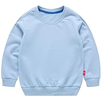 Toddler Boys Girls Solid Cotton Thin Sweatshirt Long Sleeve top T-Shirts
