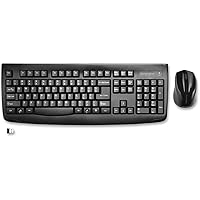Kensington Pro Fit Wireless Combo Mouse and Keyboard Desktop Set (K72324US), Black