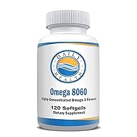Omega 8060 2400mg Omega 3 Fish Oil Joint Health Supplement 120 softgel - 2 Month Supply