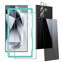 ESR 2 Pack Privacy Screen Protector + 1 Set Camera Lens Protectors for Samsung Galaxy S24 Ultra, Fingerprint Unlock, Anti-spy Tempered-Glass Privacy Screen Protector, Micro-curved Edges, Case Friendly