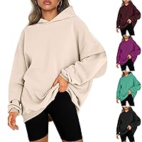 SMIDOW Womens Oversized Hoodies Sweatshirts Fleece Hooded Pullover Tops Sweaters Casual Fall Fashion Outfits 2023 y2k Clothes