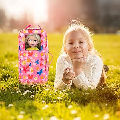 ZITA ELEMENT Quality 14.5 Inch Girl Doll Carrier Case Travel Bag for 14-14.5 Inch Doll Accessories