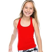 Kurve Premium Girls Seamless Supersoft Wide Strap Comfortable Racerback Tank (Made with Love in The USA)