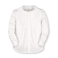 Girls' Long Sleeve Button Down Pleated Blouse