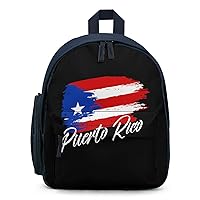 Puerto Rican Flag Mini Travel Backpack Casual Lightweight Hiking Shoulders Bags with Side Pockets