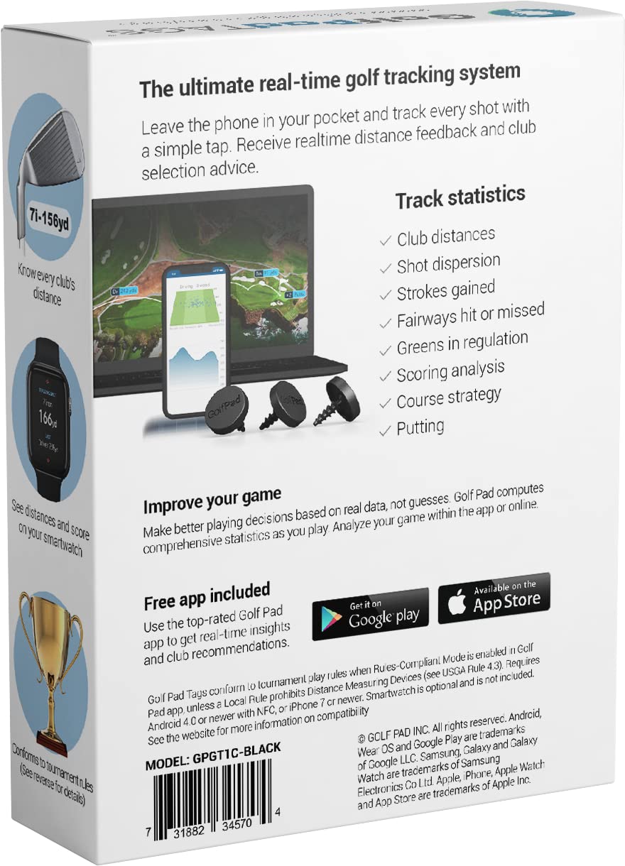 Golf Pad TAGS® - Automatic Shot Tracking System for Android/iPhone.