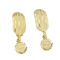 African Coin Earrings For Women Girl Gold Color Dubai Metal Earrings Jewelry