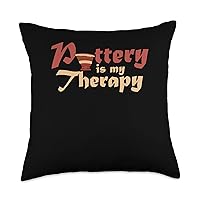 Therapy | Ceramic Artist | Clay Pottery Wheel Throw Pillow, 18x18, Multicolor
