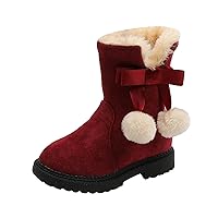 Boots for Baby Girl Size 3 Fashion Autumn And Winter Girls Snow Boots Thick Bottom Non Slip Warm And Toddler 8 Boots