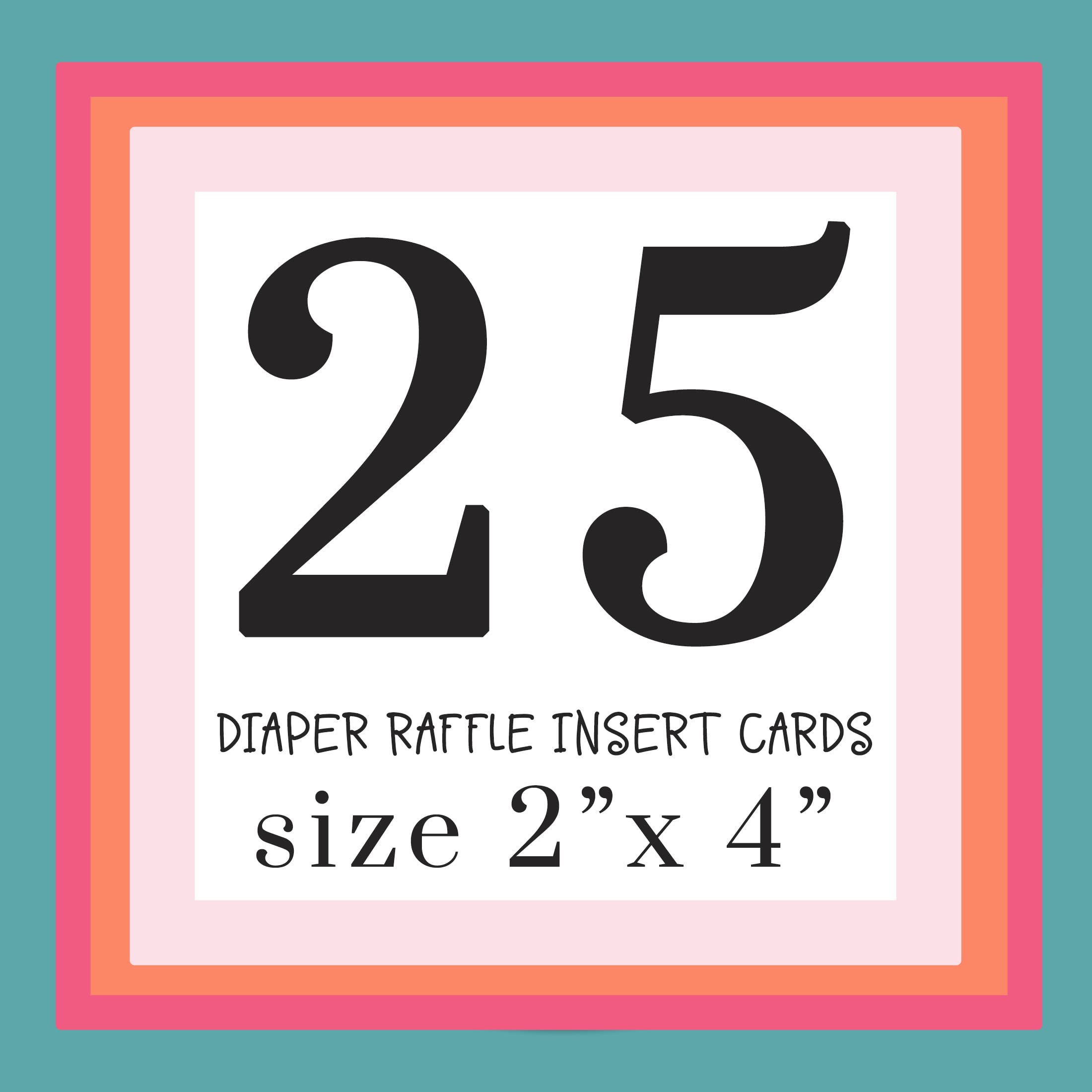 Pumpkin Diaper Raffle Tickets (25 Pack) Baby Shower Games Halloween – Floral Invitation Insert Cards - Guests Fill-In to Win Prize Drawings - Size 2x4