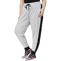 Juniors Plus Size Striped Jogger Sweatpants Size 1X Color Grey/Black Striped