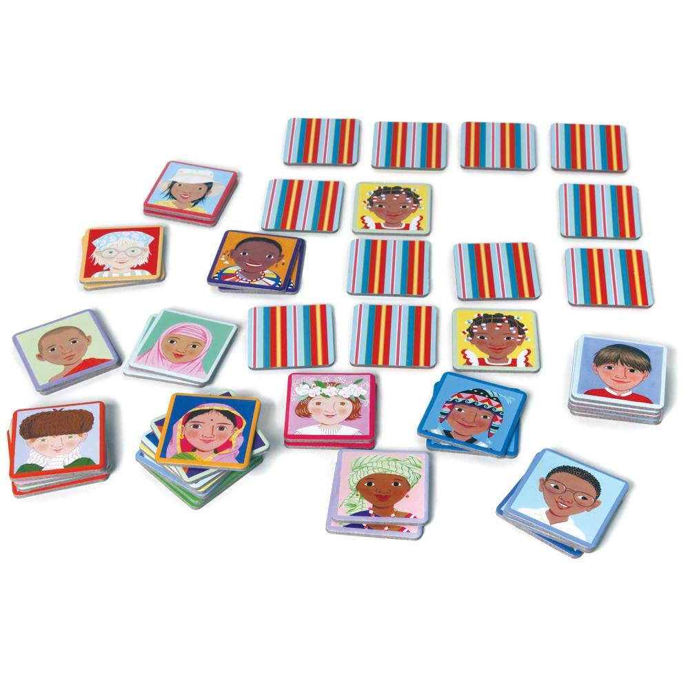 eeBoo: I Never Forget a Face, Memory & Matching Game, Developmental and Educational, 24 Pairs to Match, Single or Multiplayer Function, For Ages 3 and up