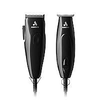 Andis 24810 Professional PivotPro and SpeedMaster Hair Clipper and Beard Trimmer PivotMotor Set, Black