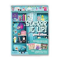 Craft-tastic Sticker It Up! – Reusable Sticker Book for Kids – 750+ Repositionable Stickers Create Designs on 8 Scene Pages for Hours of Mess-Free, Screen-Free Fun