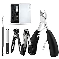 Thick Toenail Clippers, Podiatrist Toe Nail Clippers for Ingrown & Thick & Men & Seniors Toenail and Nail Surgical Grade Stainless Steel Toenail Trimmer Nipper (Grey)