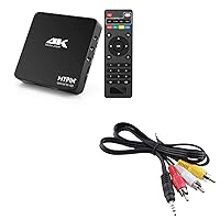 4K@60hz MP4 Media Player with ONE AV Cable Support 8TB HDD/ 256G USB Drive/SD Card with HDMI/AV Out for HDTV/PPT MKV AVI MP4 H.265-Support Advertising Subtitles/Timing, Networkable, Mouse&Keyboard