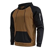 Athletic Hoodies for Men Color Block Hooded Pullover Patchwork Workout Sweatshirts Casual Stylish Gym Hoodie Tops