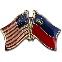 AES Wholesale Pack of 3 USA American & Liechtenstein Country Flag Bike Hat lapel Pin