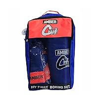 Mini Boxing Toy Set Junior for 3 to 7yr olds Set Includes - 16” Toy Heavy Bag, Junior Gloves, Toy Headgear and Jump Rope in a Handy Storage Bag. Great Gift Idea