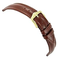 14mm Hirsch Montana Tan Genuine Leather Stitched Water Resistant Watch Band