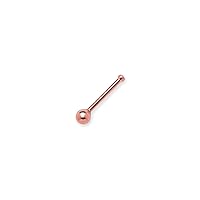 JewelryWeb - 14k Real Gold Simple 1.5mm Ball Nose Stud - 20g nose ring - nose piercings - nose rings studs - hypoallergenic nose studs