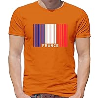 France Barcode Style Flag - Mens Premium Cotton T-Shirt