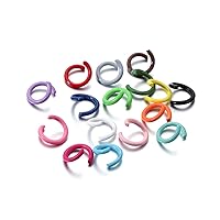 100Pcs/Pack Multicolored Metal Open Jump Rings,Iron Ring Baking Paint Opening Ring for DIY Jewelry Making Findings Accessories Supplies (Multicolor)
