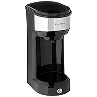 FRIGIDAIRE CULINARY CHEF 1-Cup Single Serve Retro Coffee Maker with Fast Brew Technology & Single Touch Control, Ideal for Tight Places on Countertops or Office Tables, Black