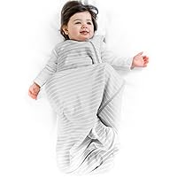Woolino Merino Wool and Organic Cotton Baby Sleep Bag - 4 Season Basic Sleep Sack for Baby - Two-Way Zipper Sleeping Bag for Baby and Toddler - 18-36 Months - Gray