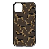 German Shepherd Alsatian Dog Protective Phone Case Ultra Slim Glass Case Shockproof Phone Cover Shell Compatible for iPhone 11