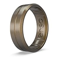 Enso Rings Classic Contour Silicone Ring – Stackable Multi Color Unisex Wedding Engagement Band – Thin Minimalist Band – 7.24mm, 1.9mm Thick