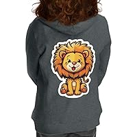 Cute Lion Toddler Full-Zip Hoodie - Animal Art Toddler Hoodie - Funny Kids' Hoodie