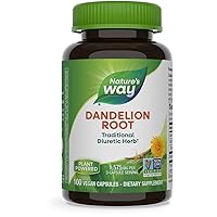 Dandelion Root, Traditional Diuretic Herb*, Vegan, 100 Capsules (Packaging May Vary)