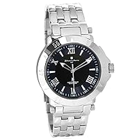 Salvatore Marra Men's Wristwatch, Radio Solar, Business, Formal, Silver, Navy Blue, blue, Bracelet Type