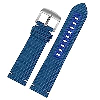 Canvas real leather watch strap for Mido m026.629/430 Ocean Star m042.430 navigator helmsman breathable nylon watchband 22m belt