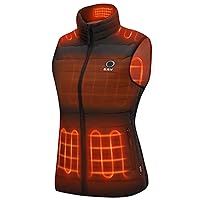 EAY Women's Heated Vest with Battery Pack Included 7.4V, Lightweight Rechargeable Warming Electric Heated Vest for Women