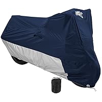 Nelson-Rigg Deluxe Motorcycle Cover, Weather Protection, UV, Air Vents, Heat Shield, Windshield Liner, Compression Bag, Grommets X-Large fits Medium Cruisers W/Accessories and Sport Touring bikes