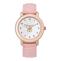 Shriner Logo Fashion Leather Strap Women's Watches Easy Read Quartz Wrist Watch Gift for Ladies