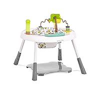 Curio Sit N Seek Baby Activity Center in Lime, 2 in 1 Activity Center and Play Table with 3 Detachable Toys and Music, 3 Level Height Adjustable Positions Activity Center for Baby