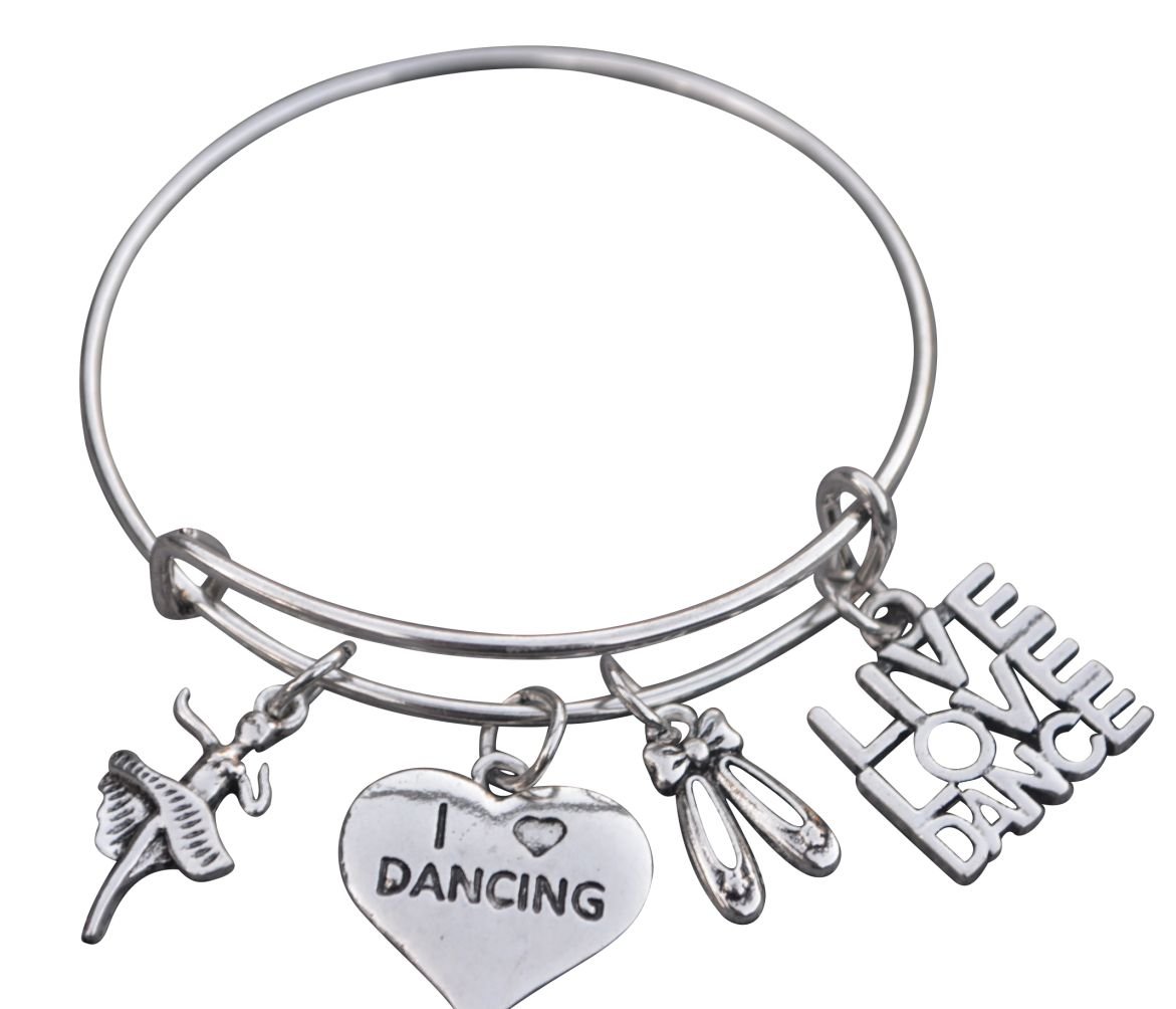 Infinity Collection Dance Bangle Bracelet- Dance Jewelry -Gift For Dance Recitals, Dancers and Dance Teams